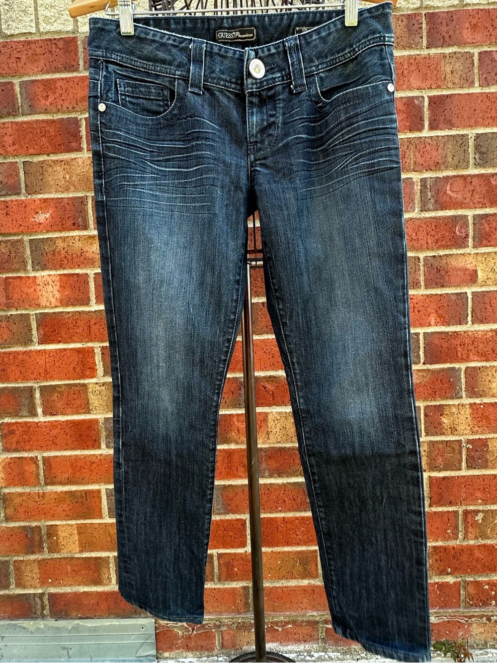 Guess Jeans Straight Leg Daredevil Skinny Low Rise Stretch Slim